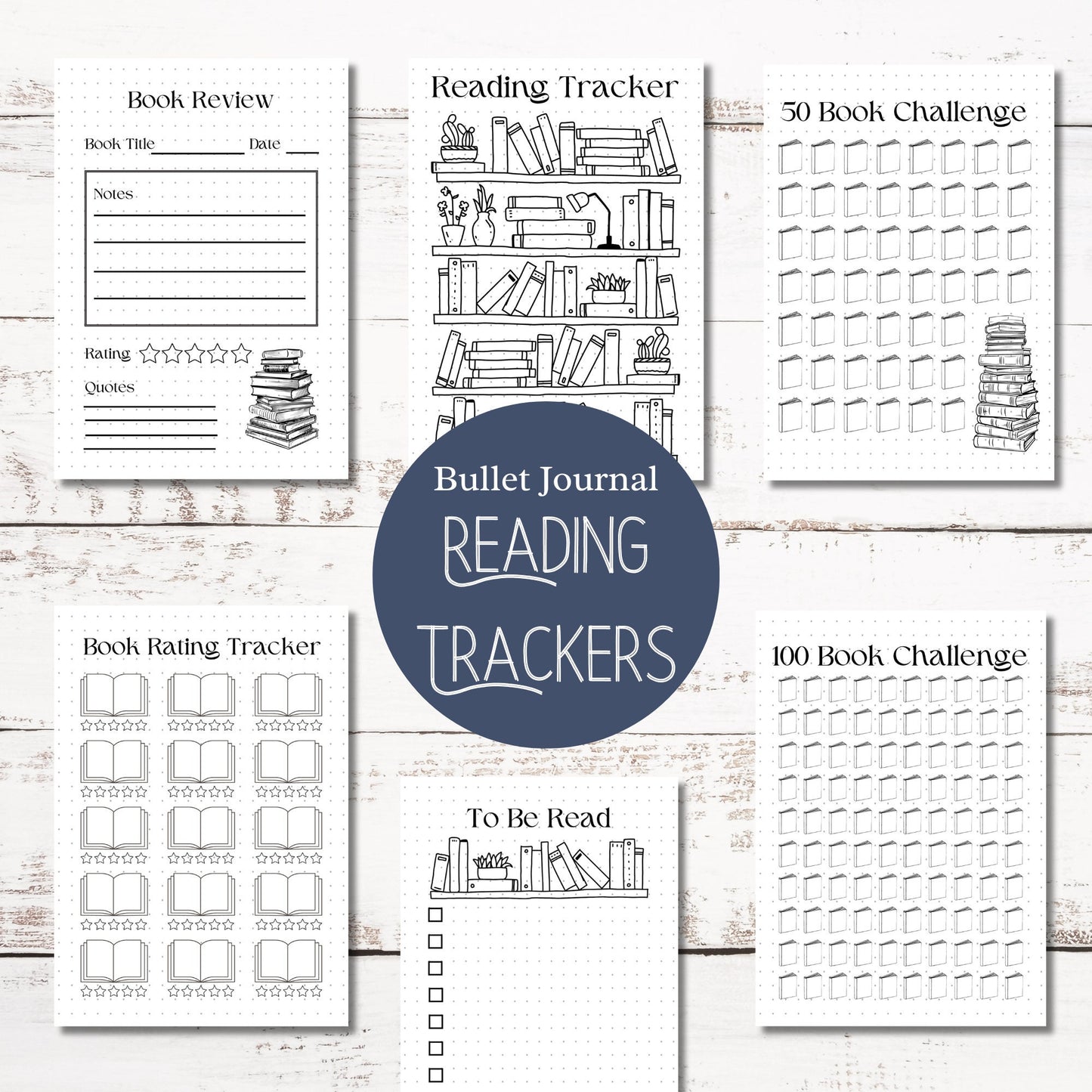 Reading Tracker Packet: A5 & 8.5x11 Printables for Book Lovers | book trackers