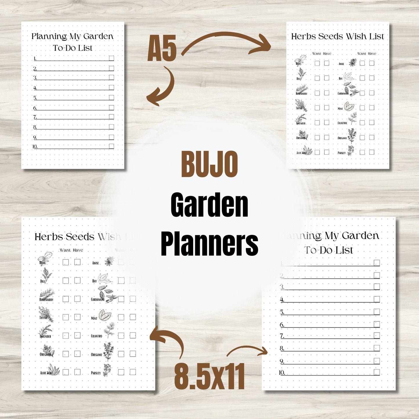 Plan, Grow, Thrive: Bullet Journal Garden Planner - Complete Set